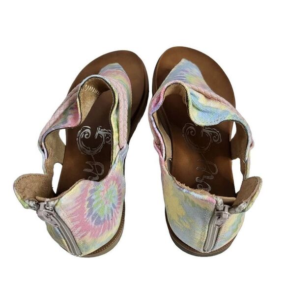 NEW Very G Dusk Tie Dye Pastel Zip Sandals Size 9 - Picture 7 of 11